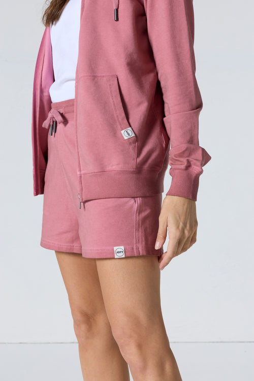 Veste zippée à capuche Pink antique Sima - JOTT - 5