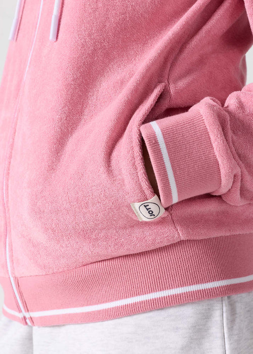 Veste zippée à capuche Pink antique Tellin - JOTT - 5