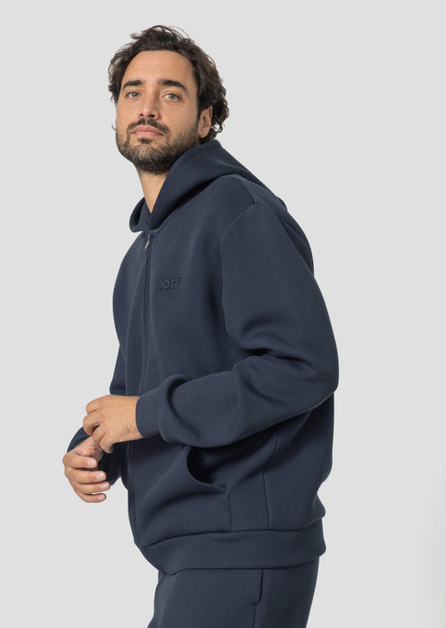 Veste zippée oversize à capuche Bleu nuit Vahe - JOTT - 4