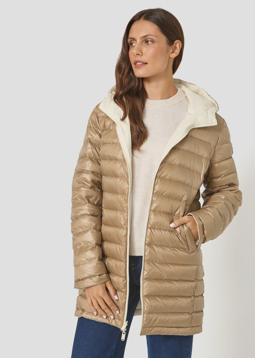 Doudoune longue réversible Naturel/Beige fumé Verone 2.0 - JOTT - 5