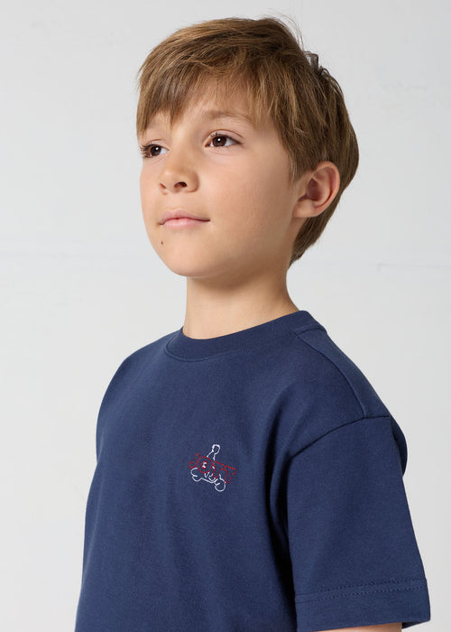 T-shirt enfant col rond Marine Yuan - JOTT - 5