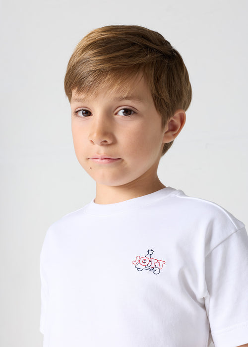 T-shirt enfant col rond Blanc Yuan - JOTT - 5