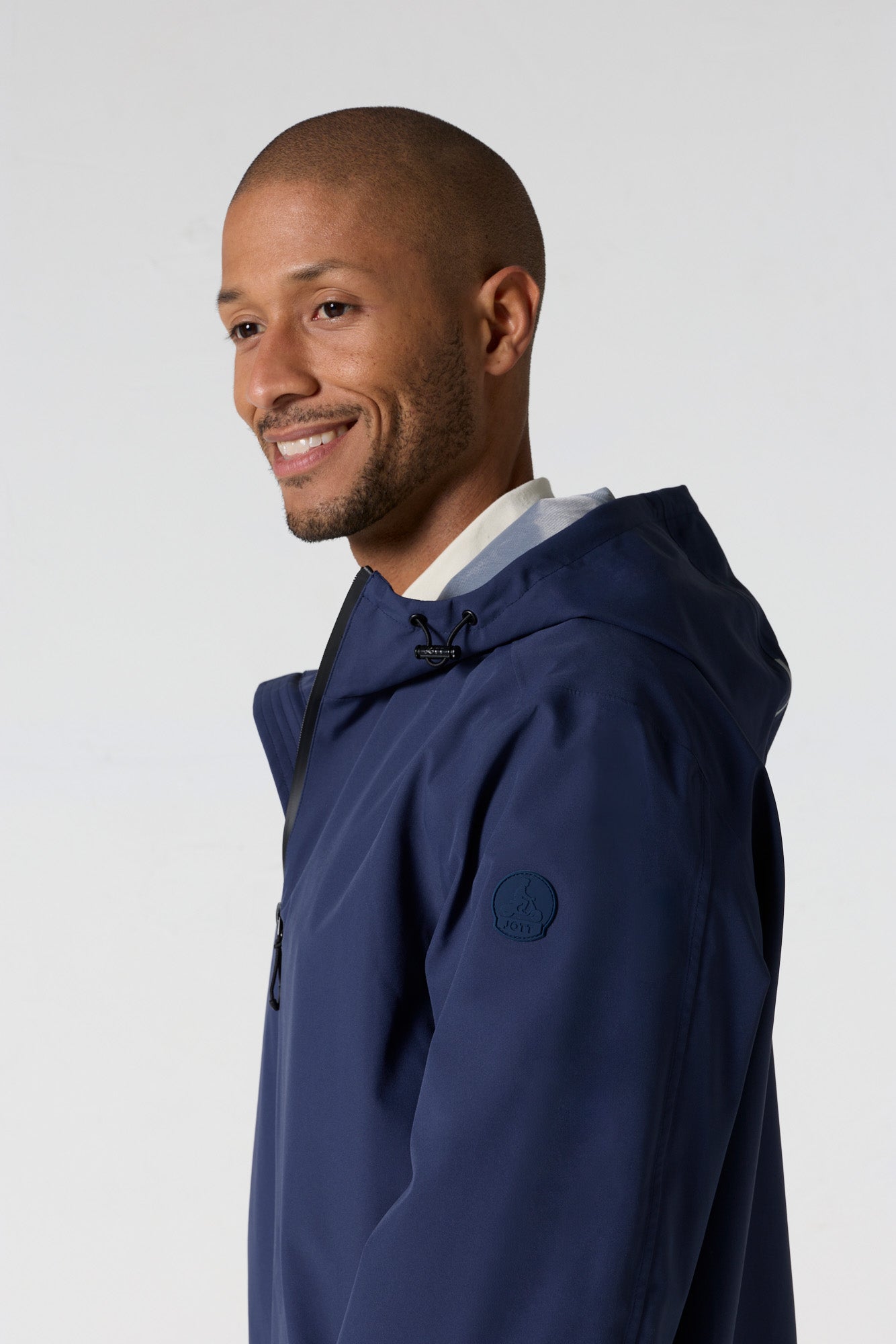 Mid-length unisex raincoat Navy Zerti – JOTT