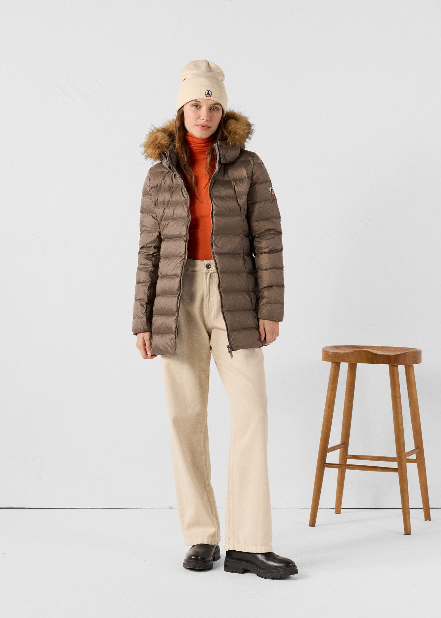 Down jacket GREAT COLD Taupe Perle - JOTT