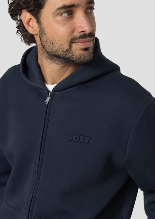Veste zippée oversize à capuche Bleu nuit Vahe - JOTT - 5