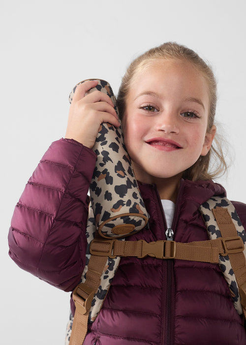 Sac à dos + trousse Leopard beige Pupil print - JOTT - 2