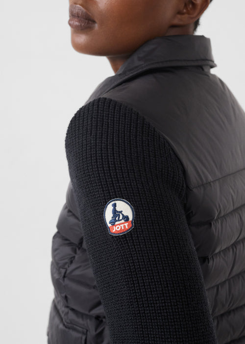 Doudoune bi-matière Noir Calista - JOTT - 5