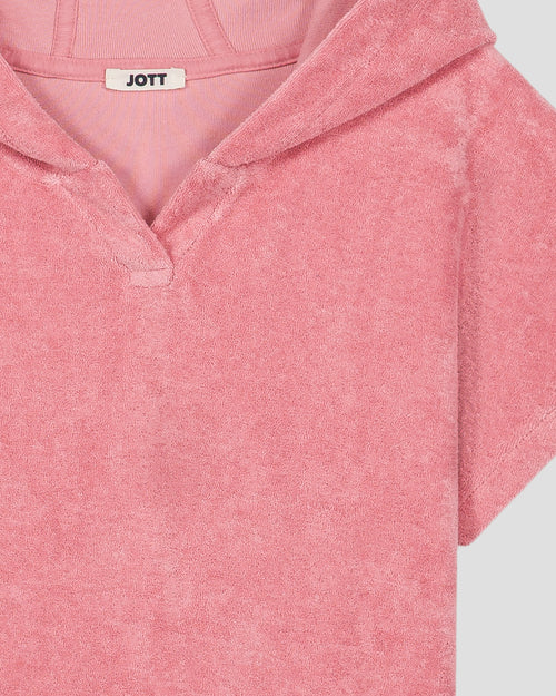 Robe éponge enfant à capuche Pink antique Isla - JOTT - 2