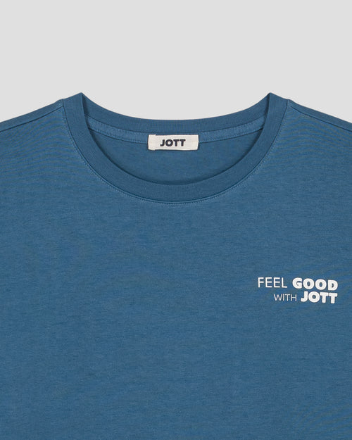 T-shirt col rond mixte imprimé Bleu jeans Kood - JOTT - 2