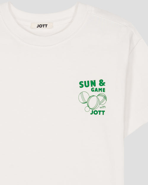 T-shirt enfant col rond imprimé Blanc Mattia - JOTT - 2