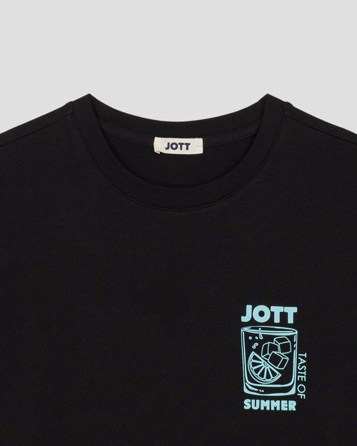 T-shirt col rond mixte imprimé Noir Samet - JOTT - 2