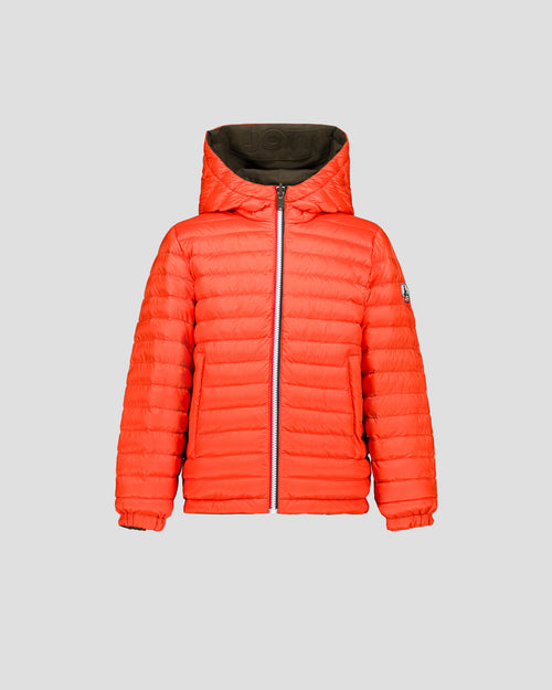 Doudoune enfant réversible Army/rouge feu Sauda - JOTT - 5