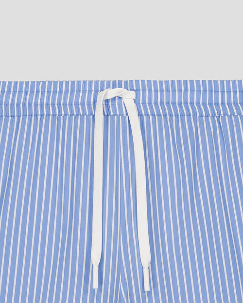 Popeline korte broek Hemelsblauw gestreept Saul stripe - JOTT - 2