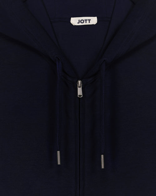 Navy Sima zip-up hooded jacket - JOTT - 2