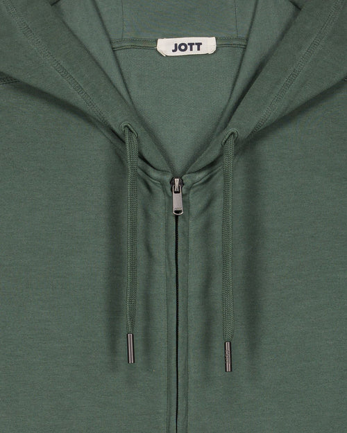 Giacca con cappuccio e zip Verde salvia Sima - JOTT - 2