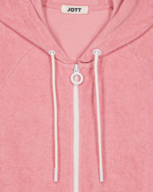 Veste zippée à capuche Pink antique Tellin - JOTT - 2