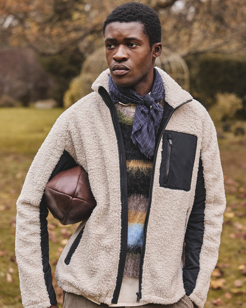 Blouson hybride en sherpa Naturel Denver - JOTT - 3