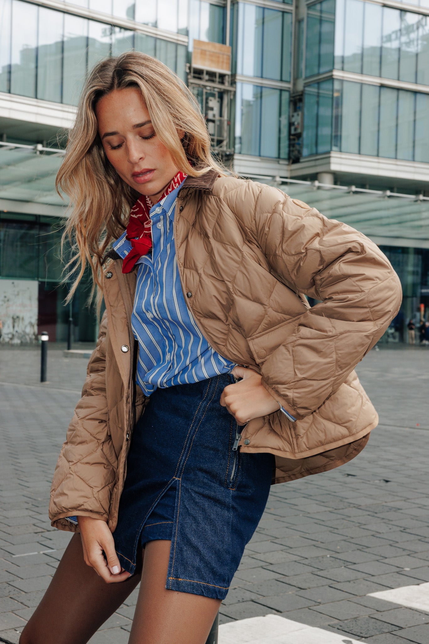 ✿ジョット　JOTT リバーシブルダウンジャケット✿　オリーブ　レッド New reversible Down jackets - JOTT