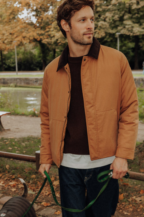 Blouson bi-matière Caramel dust Rico