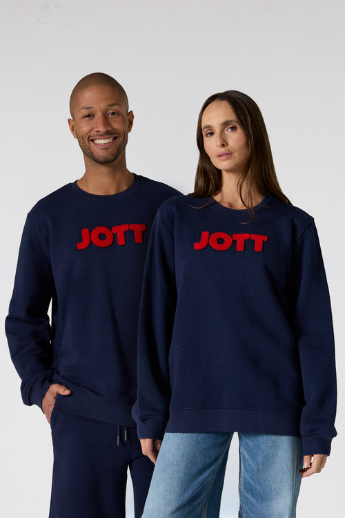 Sweat brodé mixte Marine Sancy - JOTT - 2