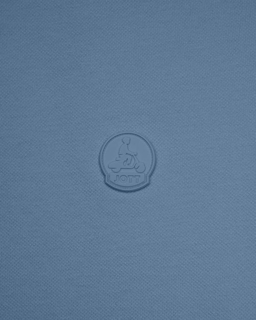 Katoenen polo Alvaro in verwassen blauw - JOTT - 2