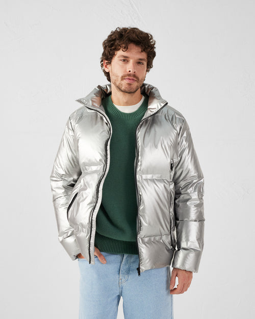 Doudoune métallique esprit 'Puffer' Argent Holly – JOTT