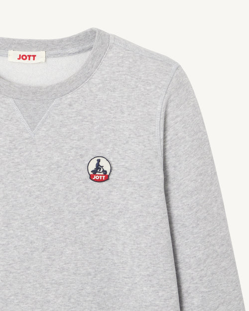 Sweat en coton biologique Gris chiné Elvas - JOTT - 3