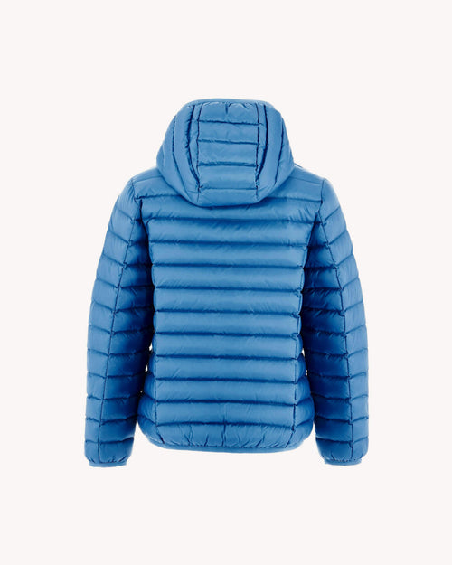 Doudoune légère à capuche enfant Bleu denim Hugo - JOTT - 3