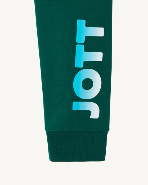 Pantaloni da jogging in cotone biologico stampato Verde scuro Santiago - JOTT - 5