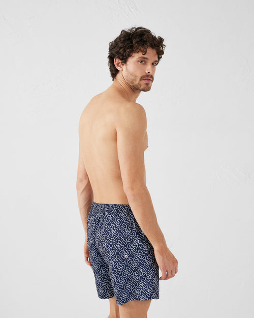 Niolon monogram Swimsuit blue one-piece Swimsuit - JOTT - 4