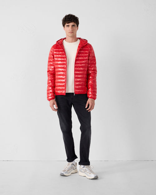 Doudoune légère à capuche Rouge carmin Nico shiny - JOTT - 3
