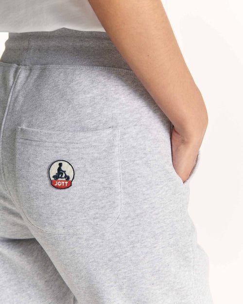Pantalon de sport femme en coton biologique Gris chiné Valparaiso - JOTT - 3