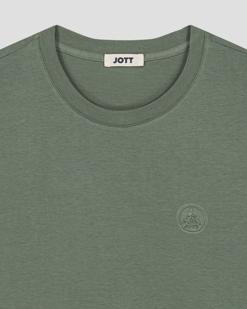 T-shirt à col rond homme en coton Vert sauge Pedro - JOTT - 2