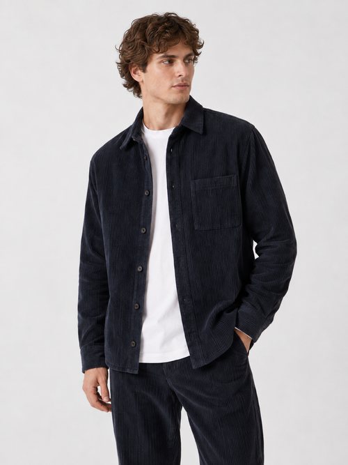 Chemise droite Bleu nuit Rehane