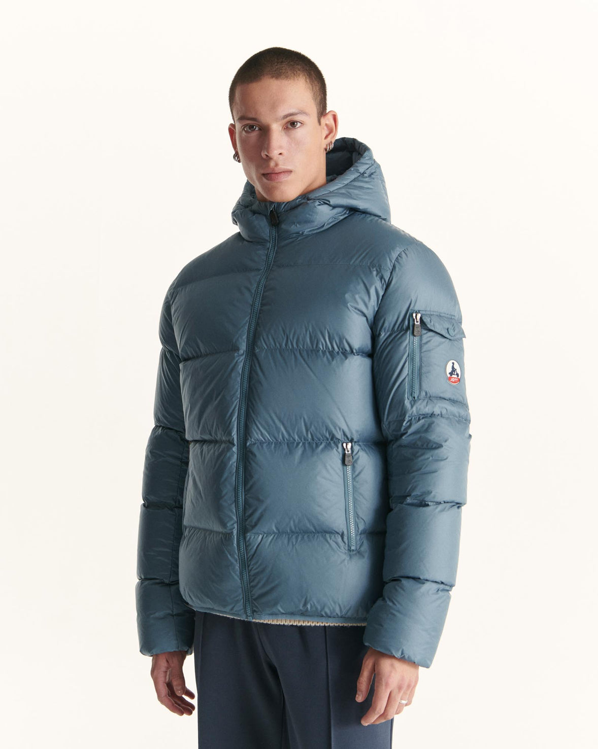 Doudoune à capuche Grand Froid Bleu froid Java – JOTT