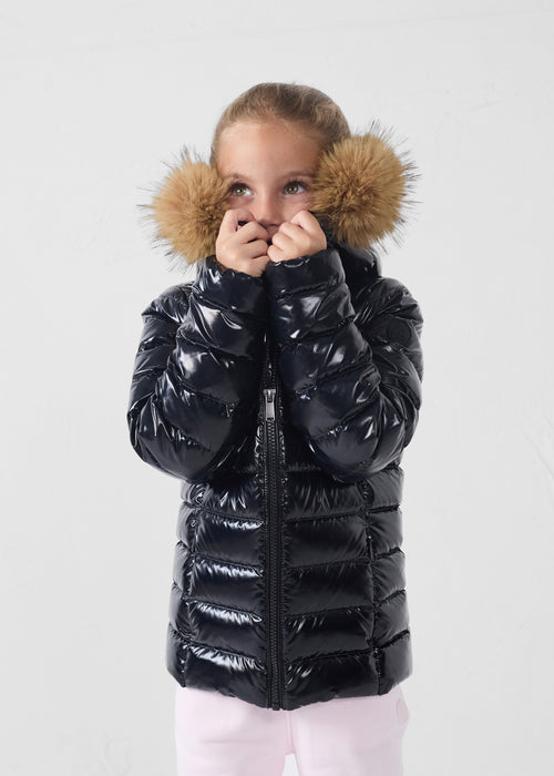 Doudoune enfant Grand Froid Noir Olympe laquée – JOTT
