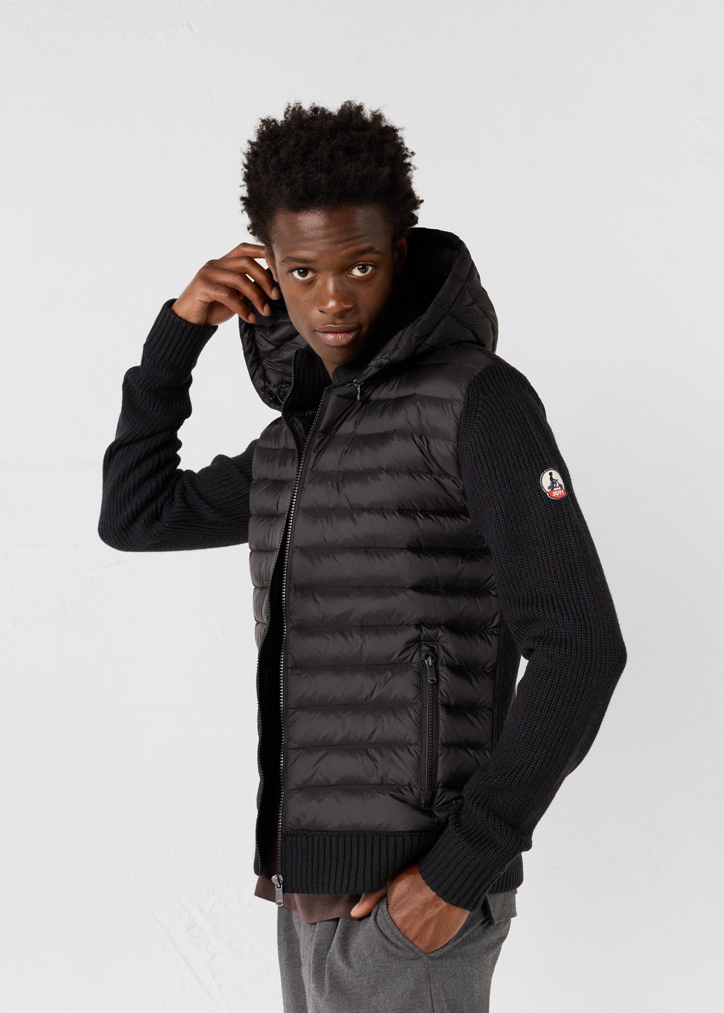 Down jacket bi-material Black Jumping - JOTT