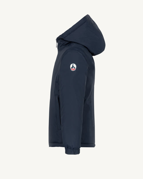 Doudoune enfant réversible à capuche Ultralight Marine/Beige Kyoto 2.0 - JOTT - 3