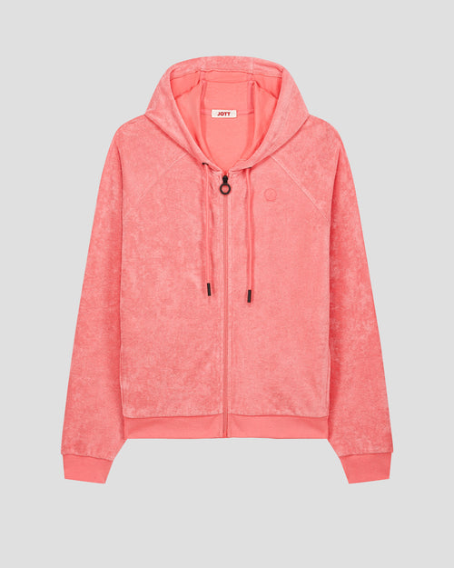 Coral Anemone zip-up terry jacket - JOTT - 3
