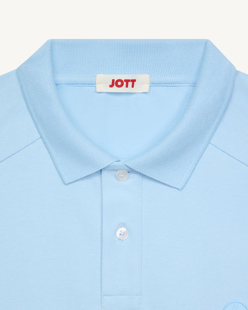 Katoenen polo Glacierblauw Alvaro - JOTT - 2