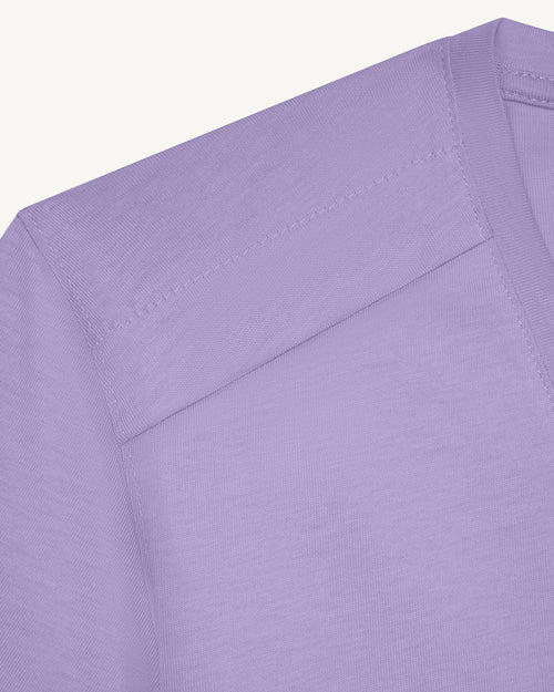 Camiseta de algodón con cuello en V para mujer Lavande Sofia - JOTT - 3