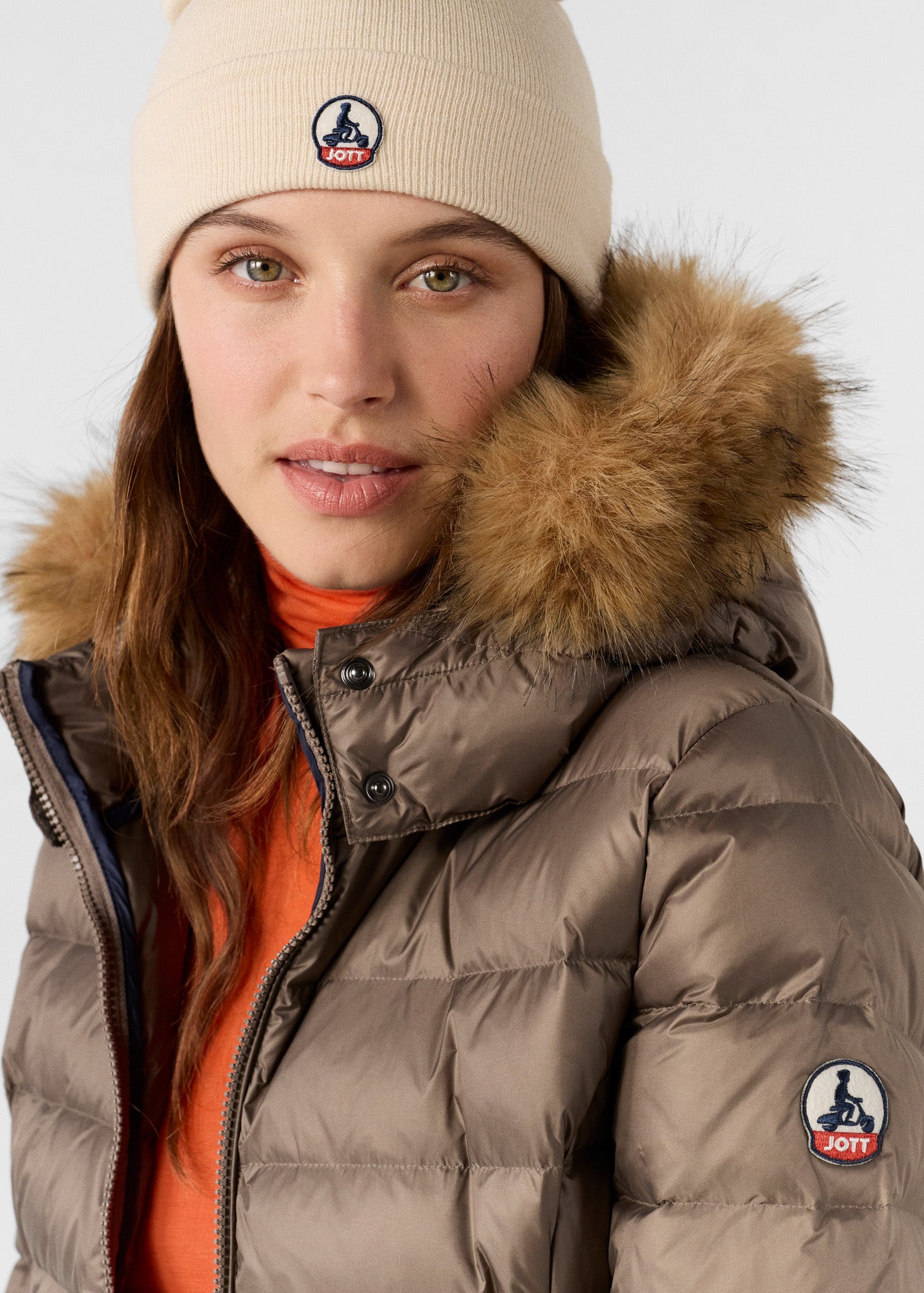 Down jacket GREAT COLD Taupe Perle - JOTT