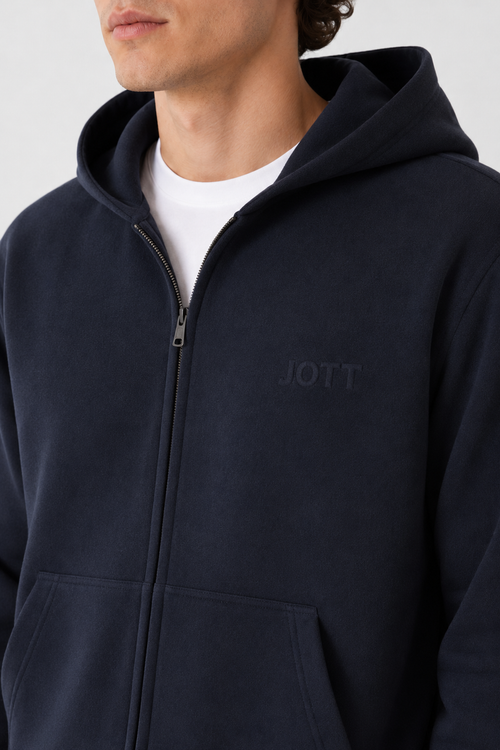 Veste zippée oversize à capuche Bleu nuit Vahe