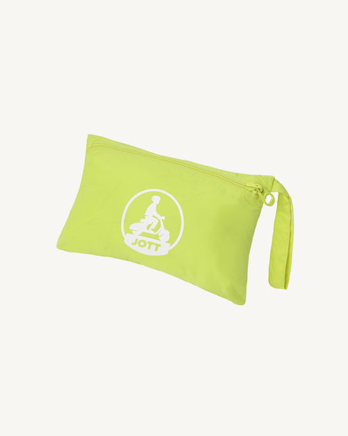 Wasserdichter, packbarer Regenmantel in Giftgrün Derry – JOTT – 3