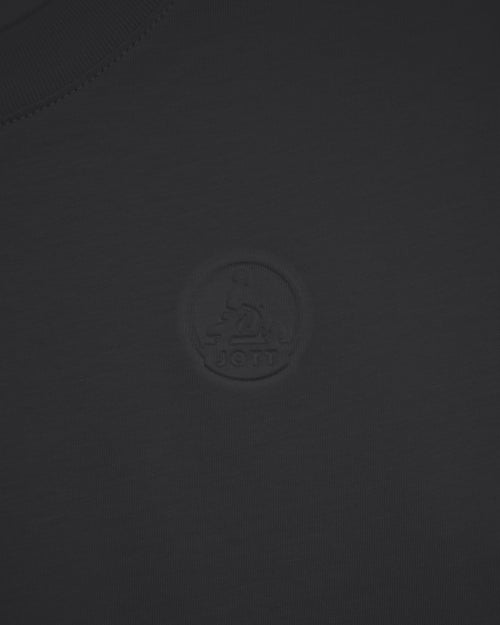 Camiseta de cuello redondo para mujer de algodón Negro Angel - JOTT - 2