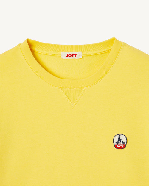 Sweat homme en coton biologique Jaune clair Braga - JOTT - 2