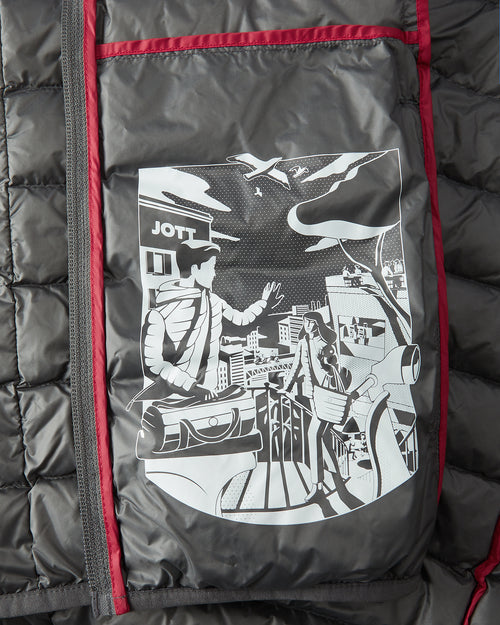 Doudoune sans manches à capuche Anthracite Pat - JOTT - 3