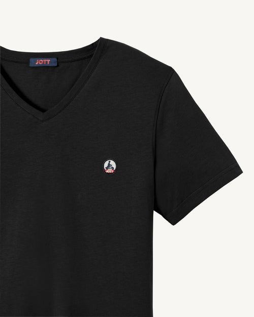 T-shirt homme en coton biologique Noir Benito - JOTT - 2