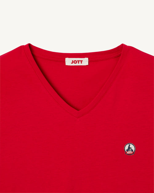T-shirt homme en coton biologique Rouge Benito - JOTT - 2