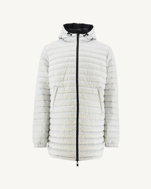 Doudoune longue réversible à capuche Noir/Gris clair Amsterdam - JOTT - 2